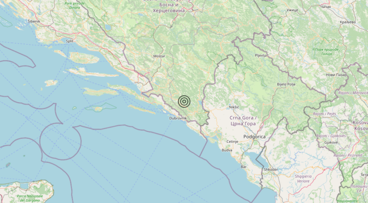 Terremoto Bosnia and Herz. [Land] – Magnitudo 3.4