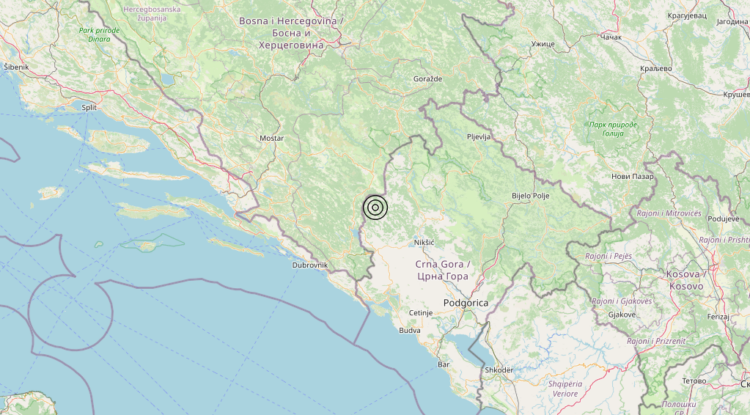Terremoto Montenegro [Land] – Magnitudo 3.2