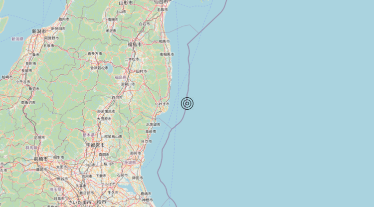 Terremoto Near east coast of eastern Honshu, Japan [Sea: Japan] – Magnitudo 5.7