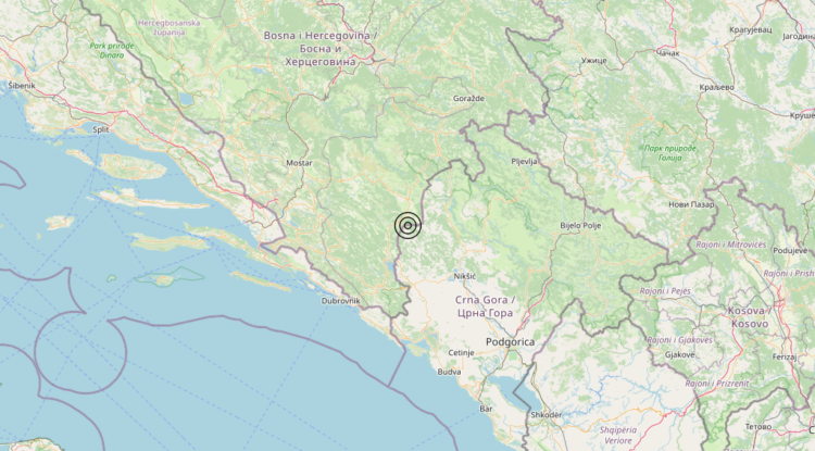 Terremoto Montenegro [Land] – Magnitudo 3.0