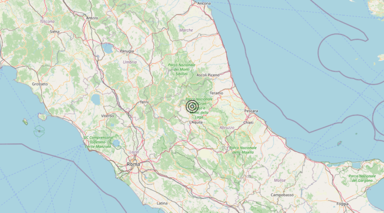 Terremoto 6 km E Pizzoli (AQ) – Magnitudo 3.2