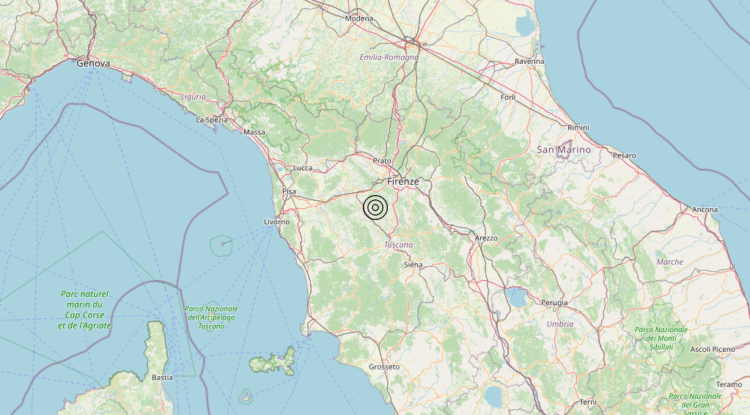 Terremoto 3 km NE Certaldo (FI) – Magnitudo 3.0 Terremoto 3 km NE Certaldo (FI) – Magnitudo 3.0