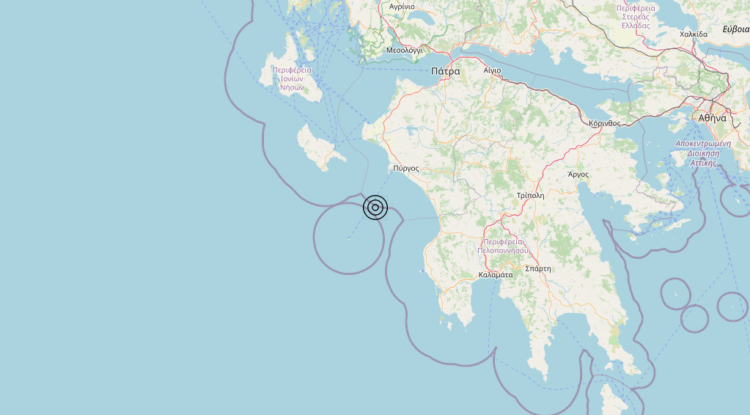 Terremoto Costa Occidentale Peloponneso (GRECIA) – Magnitudo 5.8