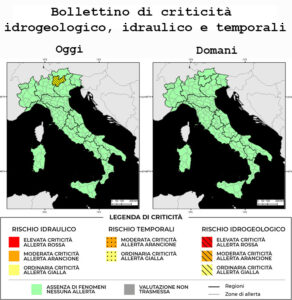 Bollettino di allerta meteo del 11/04/2024