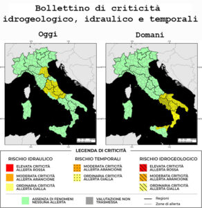 Bollettino di allerta meteo del 18/04/2024
