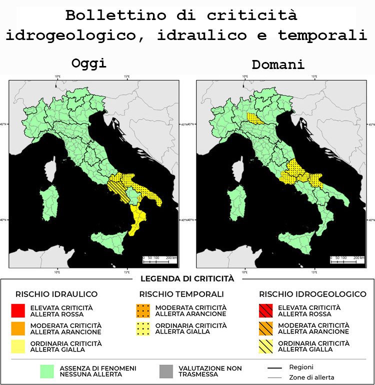 Allerta Meteo Italia del 19/04/2024