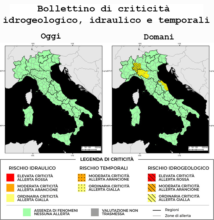 Allerta Meteo Italia del 21/04/2024