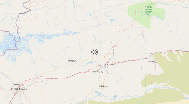Terremoto Southern Xinjiang, China [Land: China] – Magnitudo 5.6