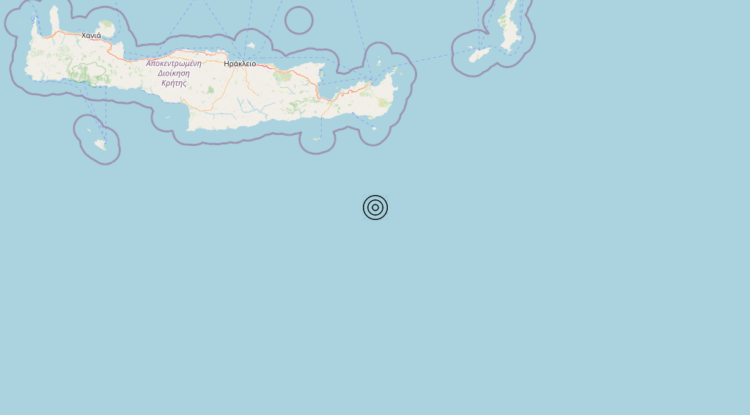 Terremoto Crete, Greece [Sea: Greece] – Magnitudo 4.6