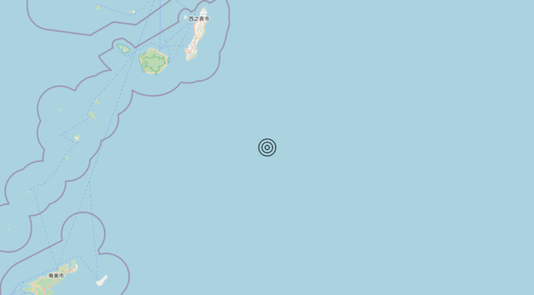 Terremoto Southeast of Ryukyu Islands, Japan [Sea: Japan] – Magnitudo 5.8