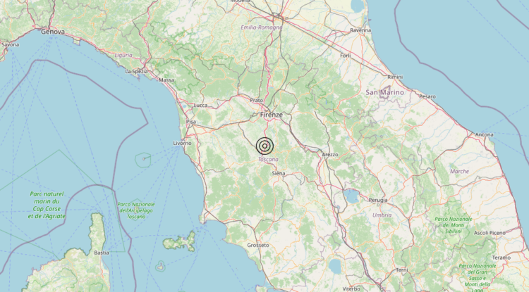 Terremoto 4 km E Poggibonsi (SI) – Magnitudo 3.4