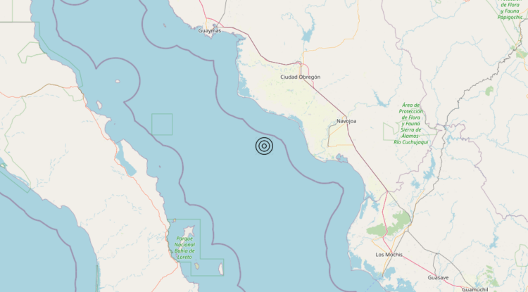 Terremoto Gulf of California, Mexico [Sea: Mexico] – Magnitudo 5.5