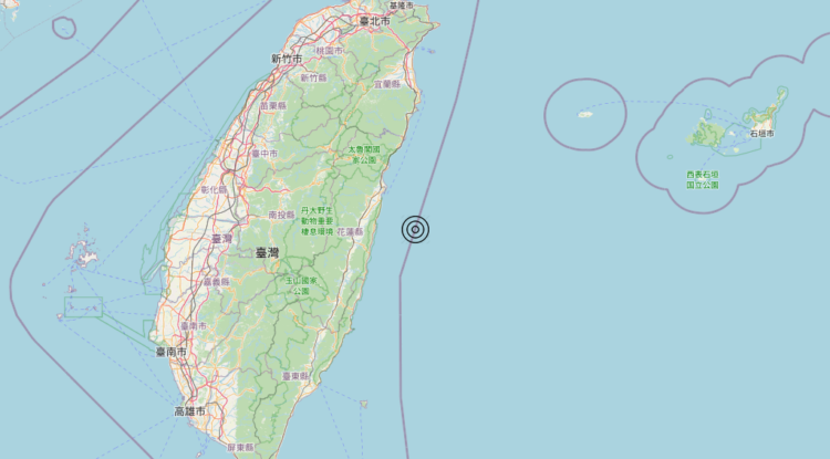 Terremoto Taiwan [Sea] – Magnitudo 6.3