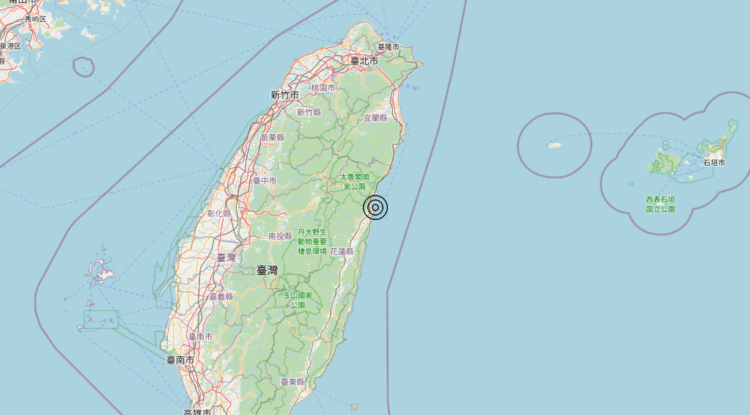 Terremoto Taiwan [Sea] – Magnitudo 5.8
