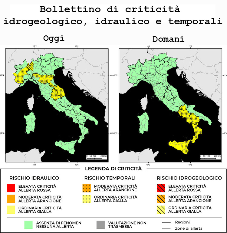 Bollettino di allerta meteo del 07/05/2024