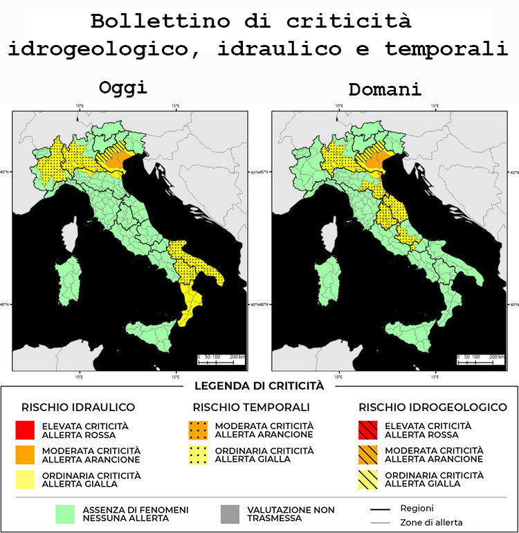 Bollettino di allerta meteo del 18/05/2024
