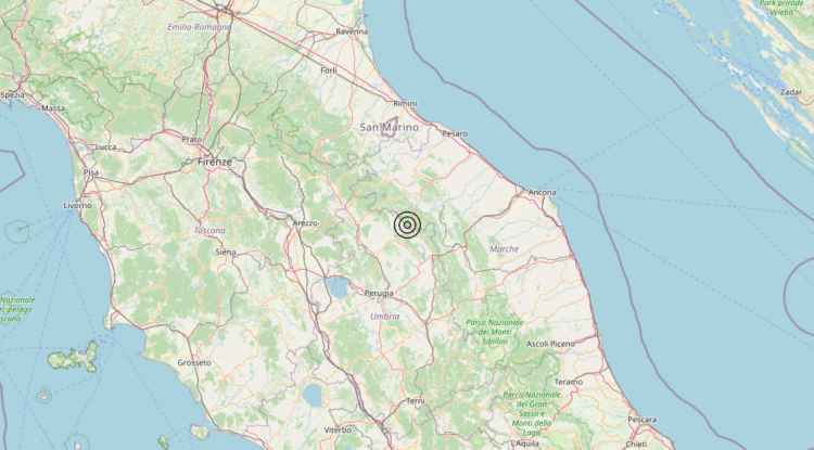 Terremoto 5 km N Gubbio (PG) – Magnitudo 3.0