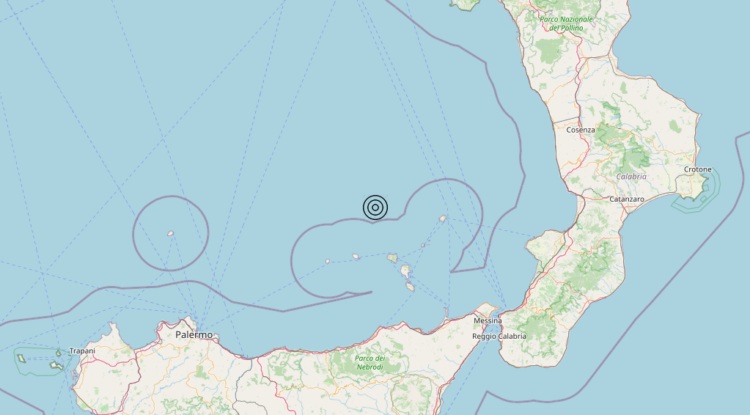 Terremoto Tirreno Meridionale (MARE) – Magnitudo 3.5