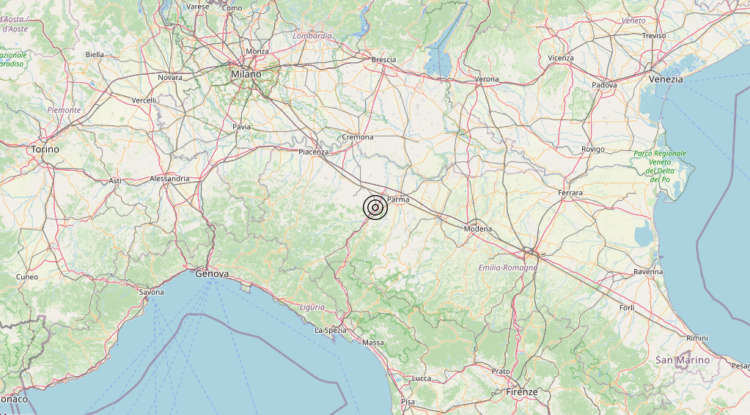Terremoto 5 km W Sala Baganza (PR) – Magnitudo 3.4