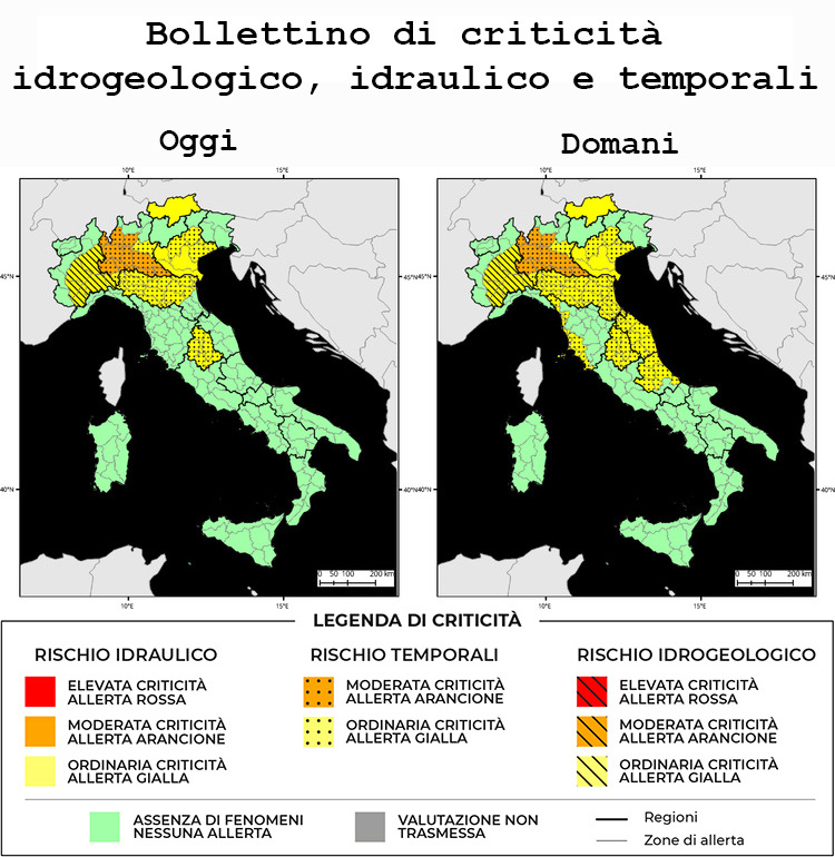 Bollettino di allerta meteo del 12/06/2024