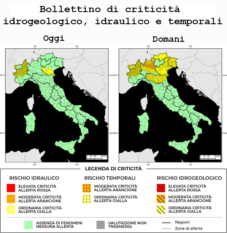 Bollettino di allerta meteo del 20/06/2024