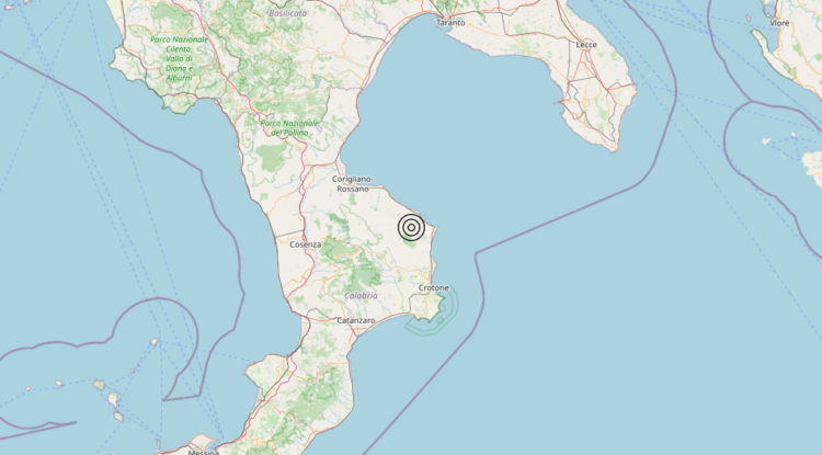 Terremoto 4 km N Carfizzi (KR) – Magnitudo 3.2