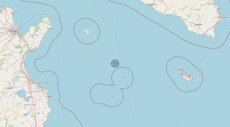 Terremoto Canale di Sicilia meridionale (MARE) – Magnitudo 3.6