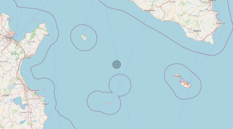 Terremoto Canale di Sicilia meridionale (MARE) – Magnitudo 3.1