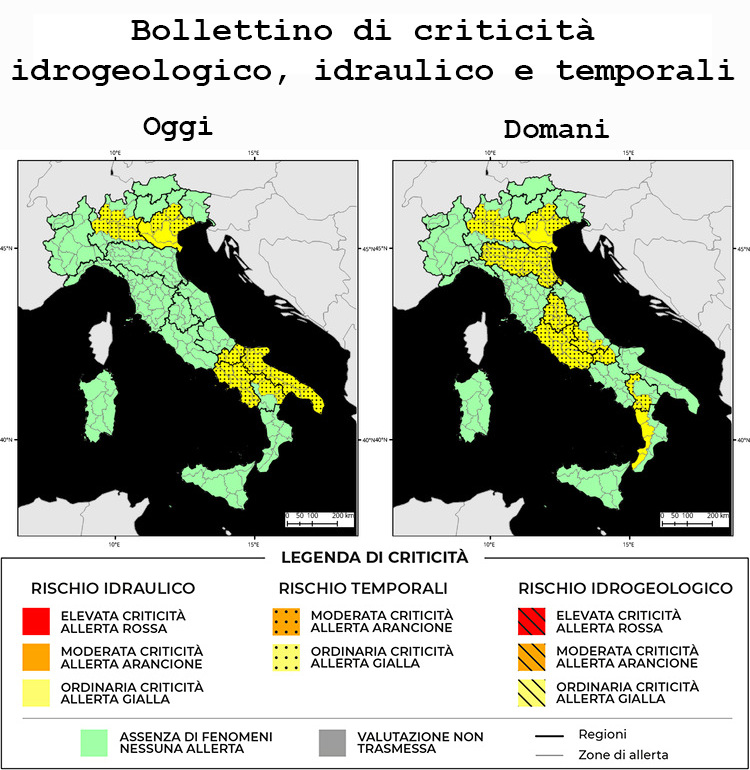 Bollettino di allerta meteo del 02/07/2024