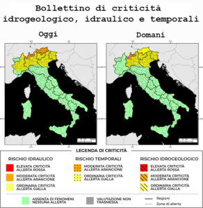 Bollettino di allerta meteo del 12/07/2024