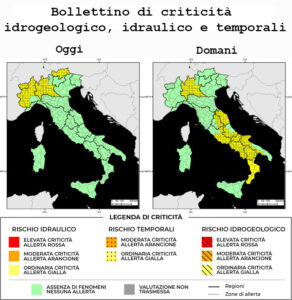 Bollettino di allerta meteo del 21/07/2024