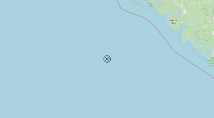 Terremoto Canada [Sea] – Magnitudo 5.8