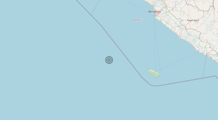 Terremoto Southwest of Sumatera, Indonesia [Sea: Indonesia] – Magnitudo 5.9