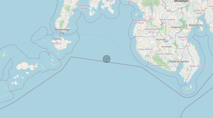 Terremoto Philippines [Sea] – Magnitudo 6.6