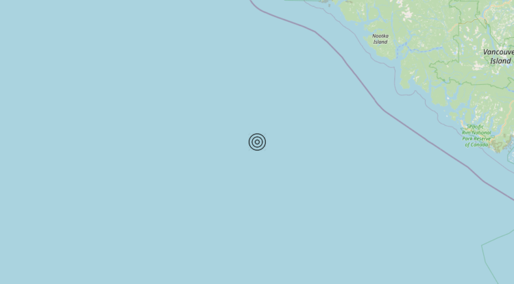 Terremoto Canada [Sea] – Magnitudo 6.4