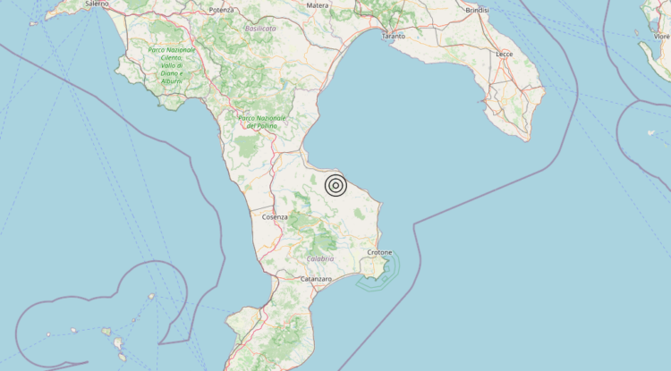 Terremoto 4 km N Bocchigliero (CS) – Magnitudo 3.1