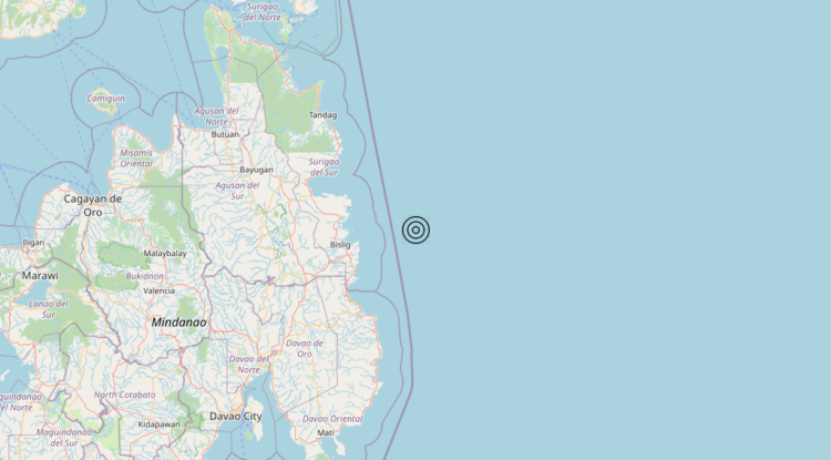 Terremoto Philippines [Sea] – Magnitudo 6.9