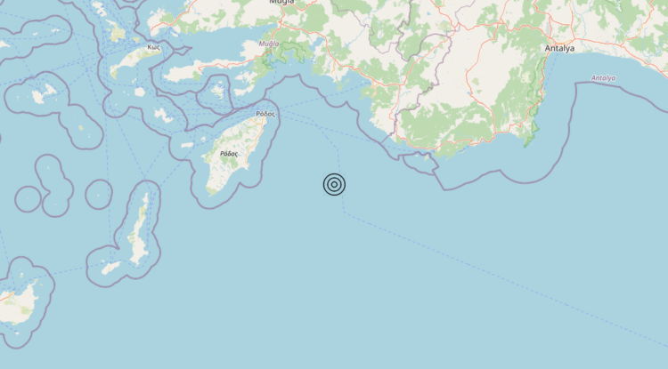 Terremoto Turkey [Sea] – Magnitudo 4.5