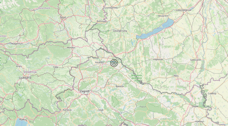 Terremoto Croatia [Land] – Magnitudo 3.9