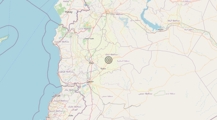 Terremoto Jordan – Syria region [Land: Syria] – Magnitudo 4.8