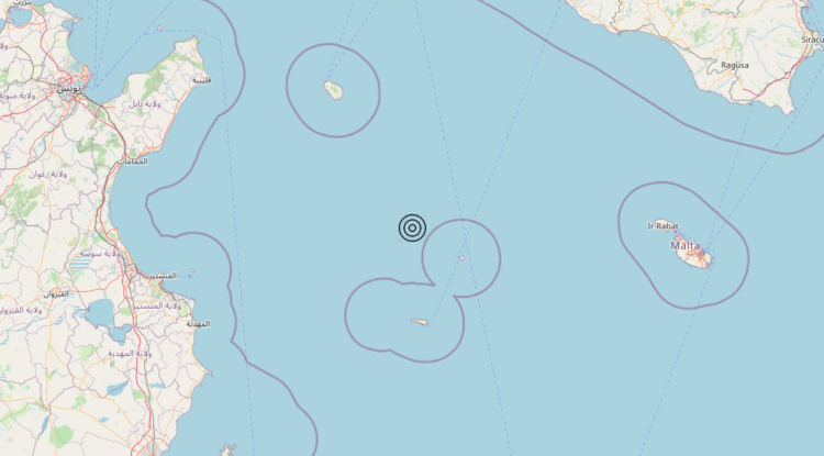 Terremoto Canale di Sicilia meridionale (MARE) – Magnitudo 3.0