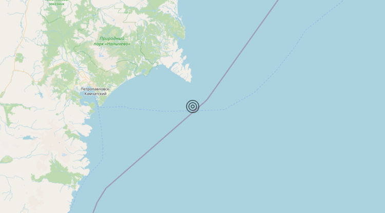 Terremoto Off east coast of Kamchatka Peninsula, Russia [Sea: Russia] – Magnitudo 7.0