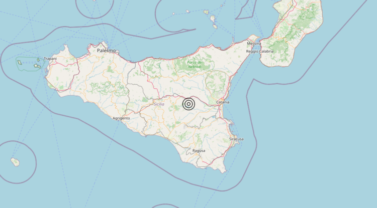 Terremoto 8 km SE Raddusa (CT) – Magnitudo 3.2