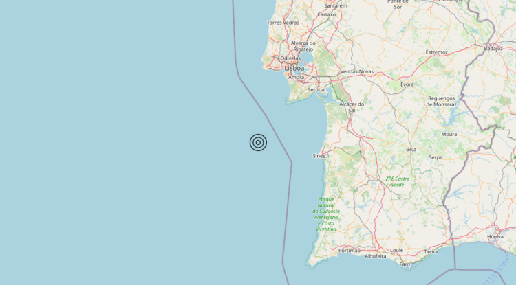 Terremoto Portugal [Sea] – Magnitudo 5.0