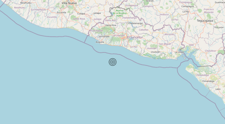 Terremoto El Salvador [Sea] – Magnitudo 6.1