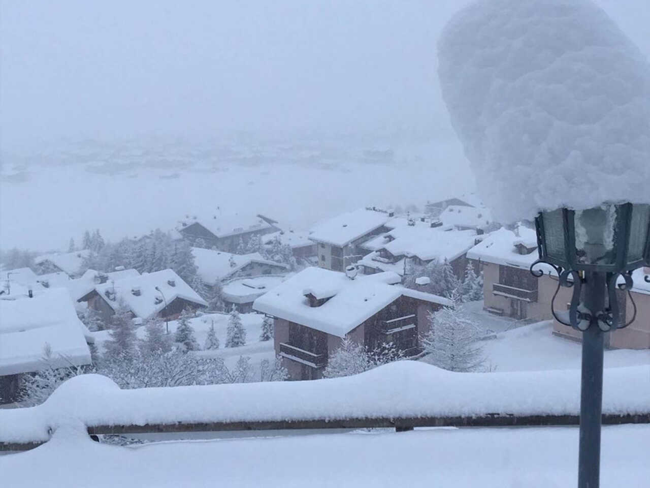 Forte neve in pianura