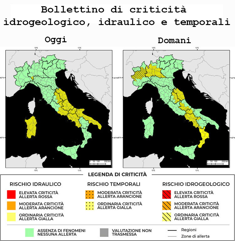 Bollettino di allerta meteo del 04/09/2024