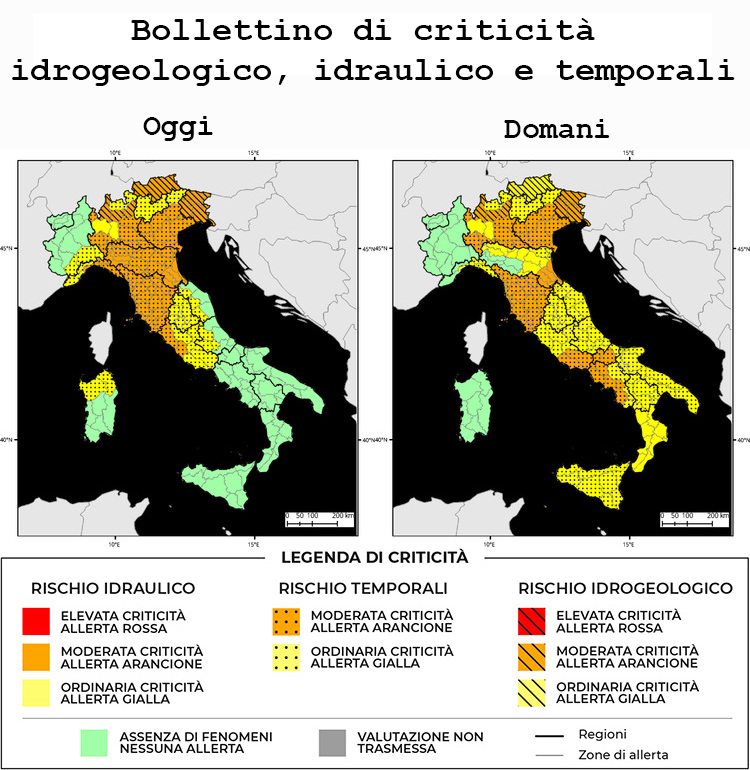 Bollettino di allerta meteo del 08/09/2024