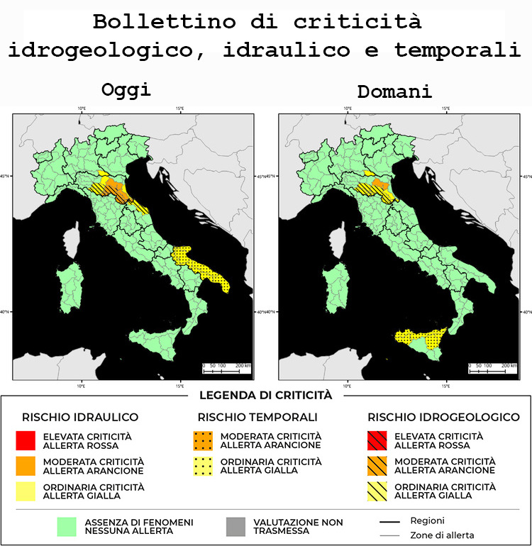 Bollettino di allerta meteo del 21/09/2024