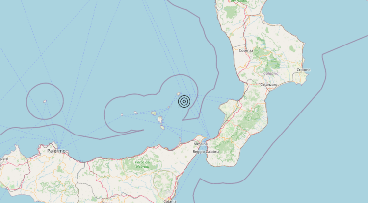 Terremoto Isole Eolie (Messina) – Magnitudo 3.4